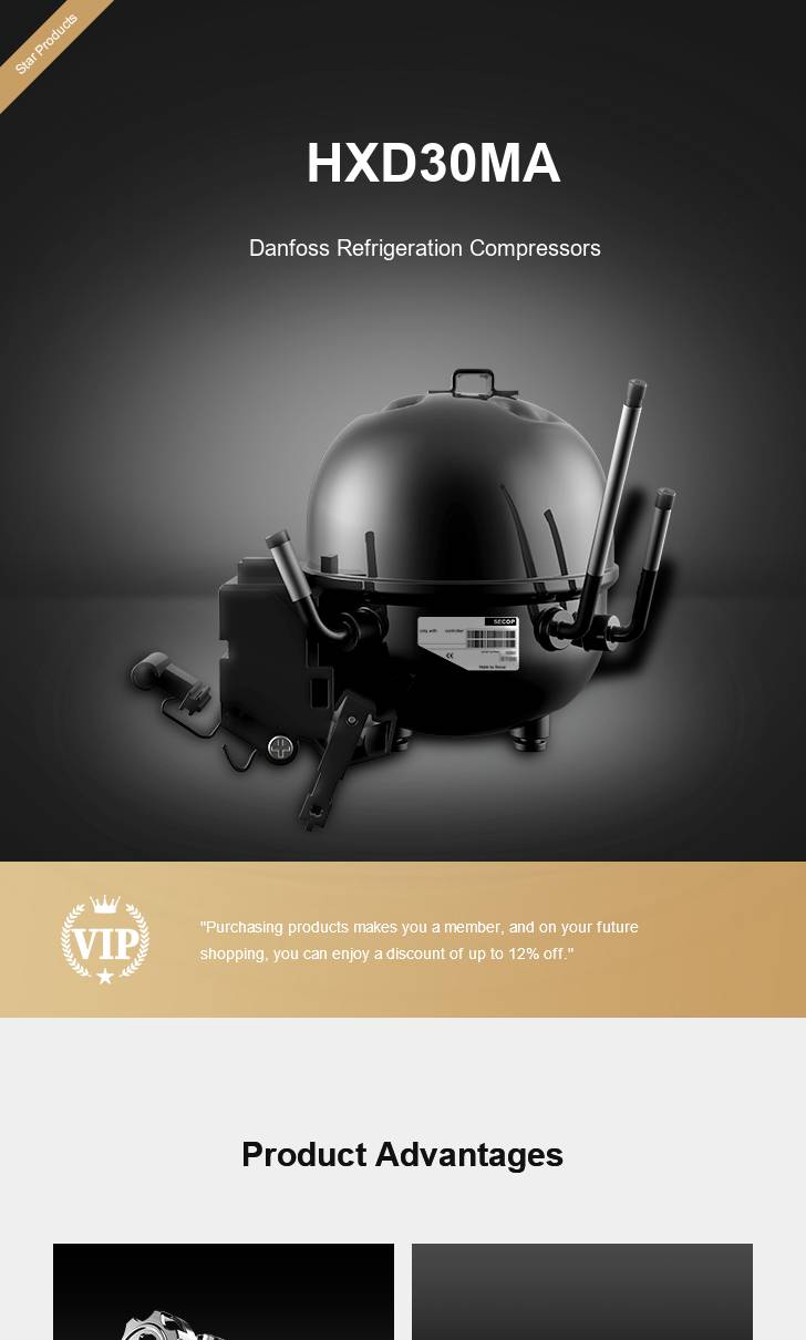 Danfoss Compressor HXD30MA, technical parameters pdf, structure diagram